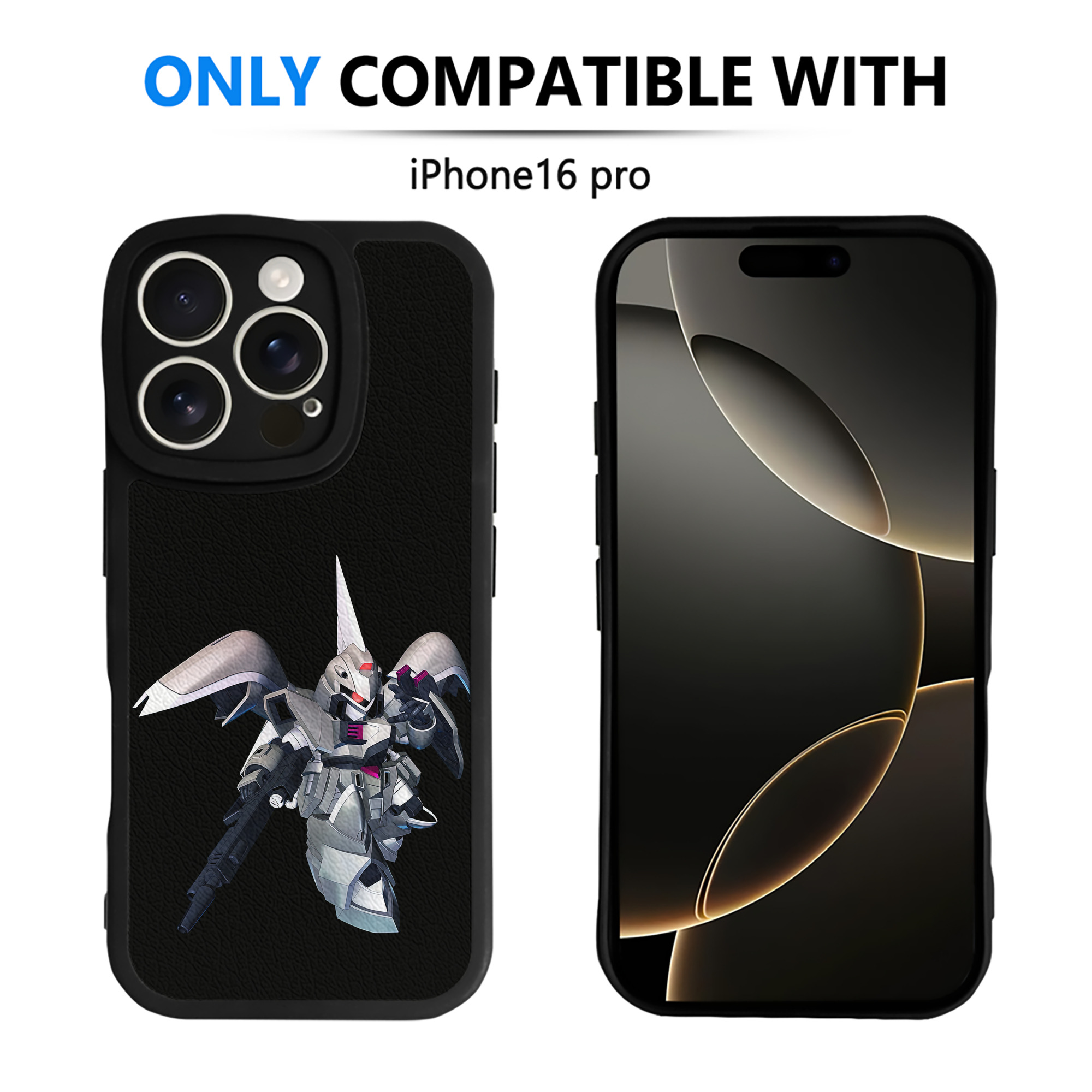 （画像用） 機動戦士ガンダム Mobile Suit Gundam 【iPhone 16シリーズ対応】シリコンスマホケース（レザー調） 材質：シリコン